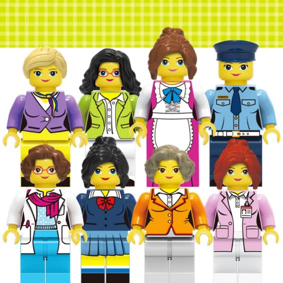 LEGOlux Uyumlu İş Kadınları Minifigür Seti